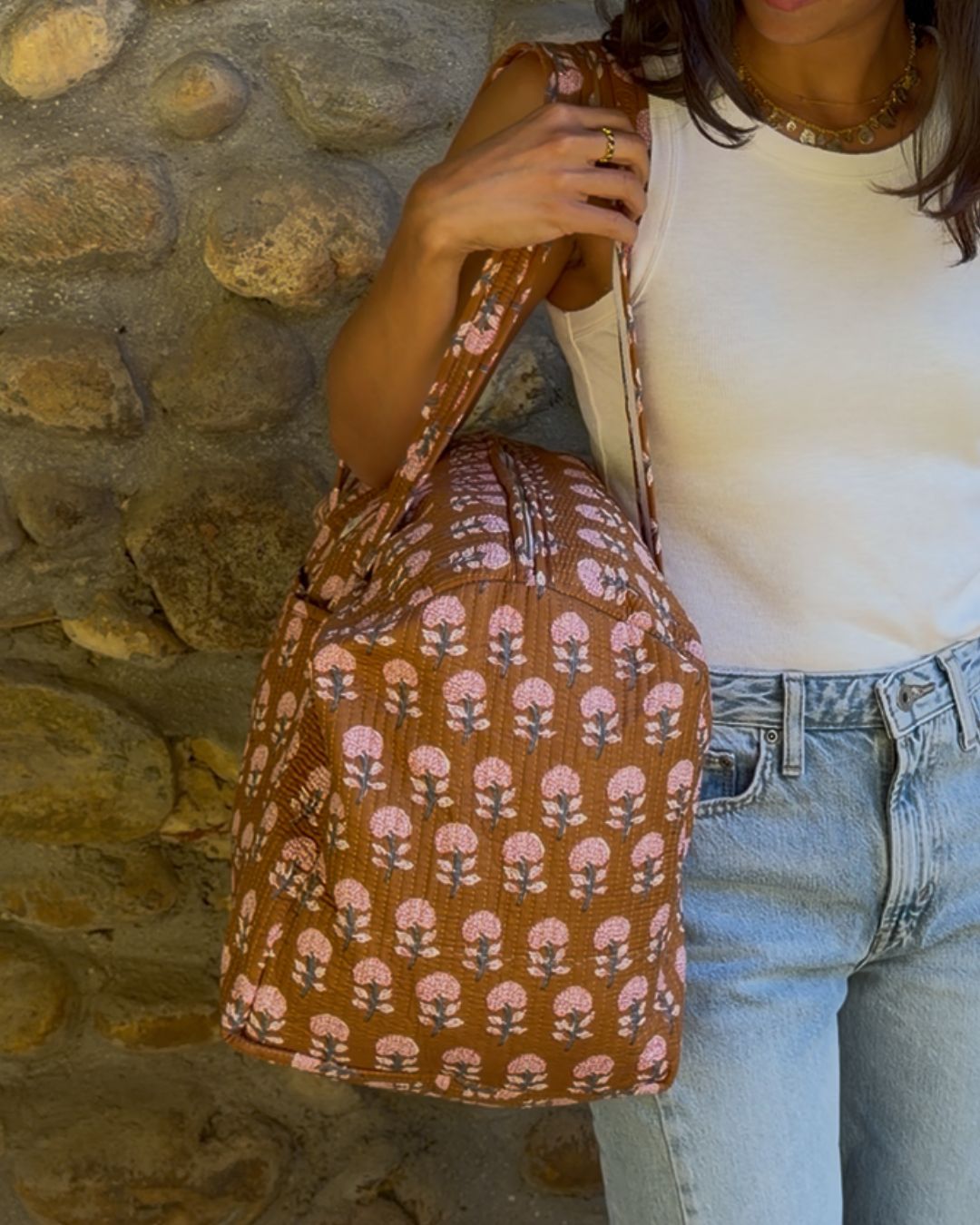 Sac de voyage matelassé - Bloom Toscane