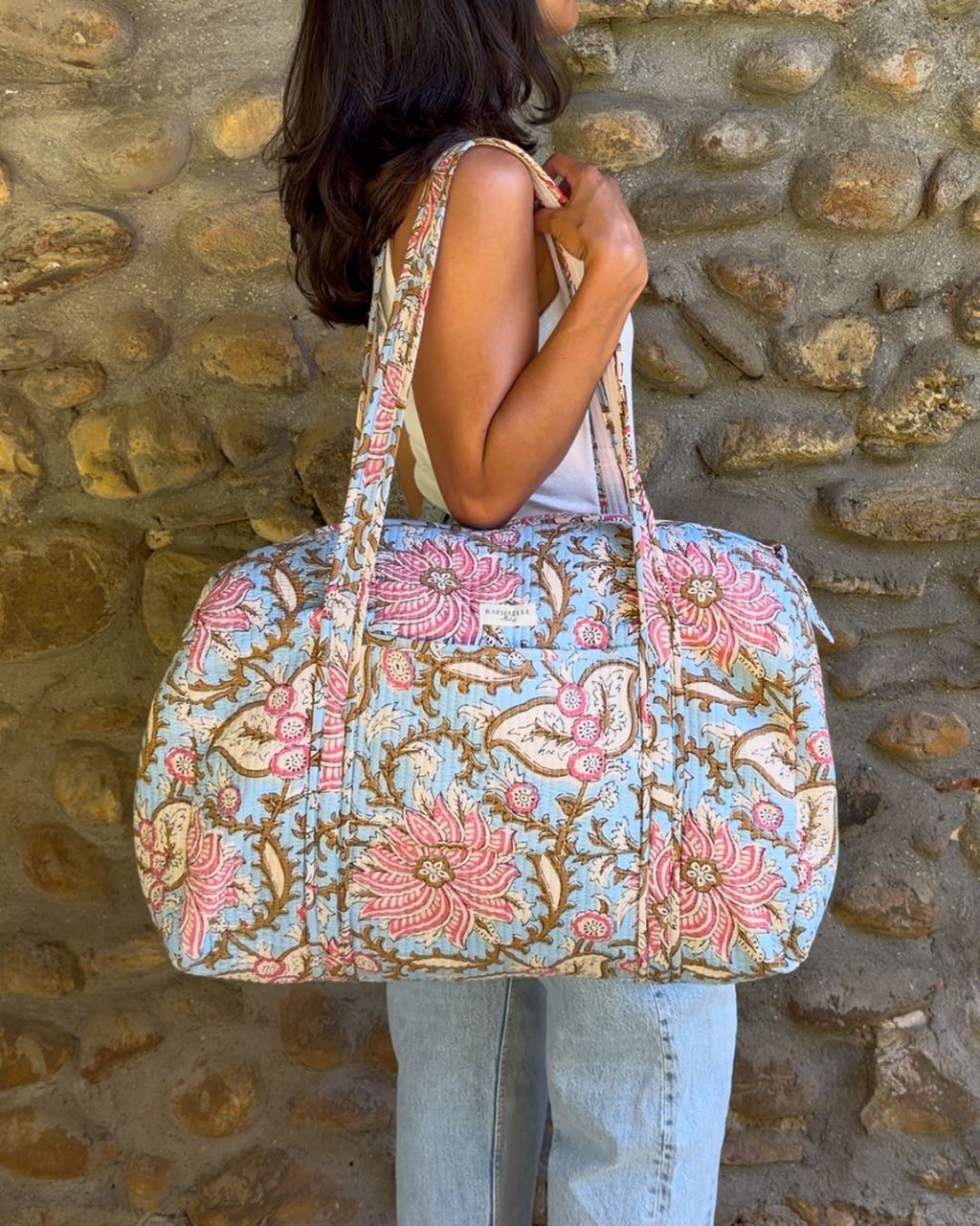 Sac de voyage matelassé - Bloom Capucine