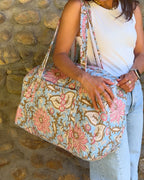 Sac de voyage matelassé - Bloom Capucine