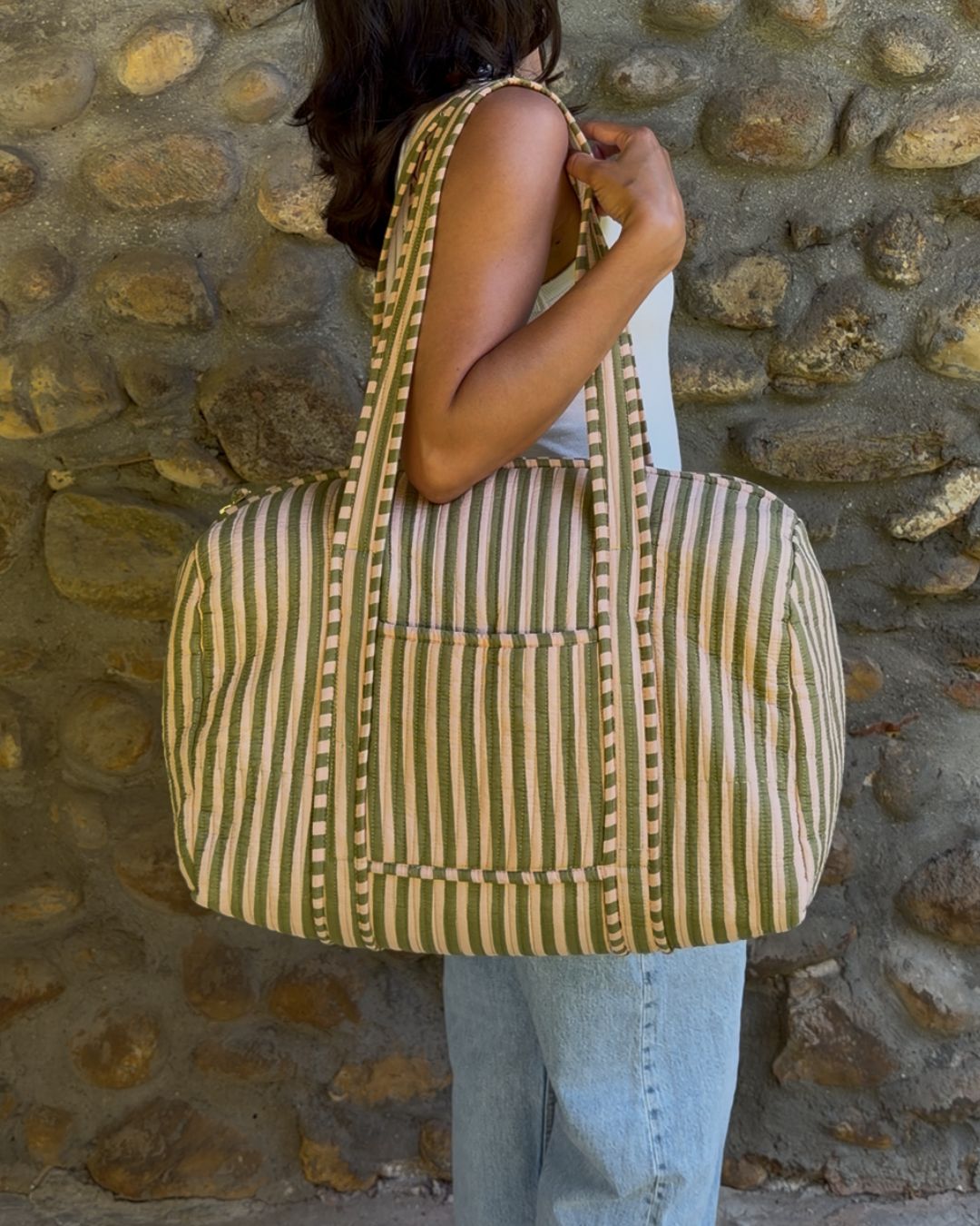 Sac de voyage matelassé - Riviera Pistache