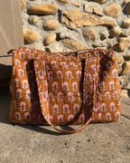Sac week-end - Fleur Terracotta